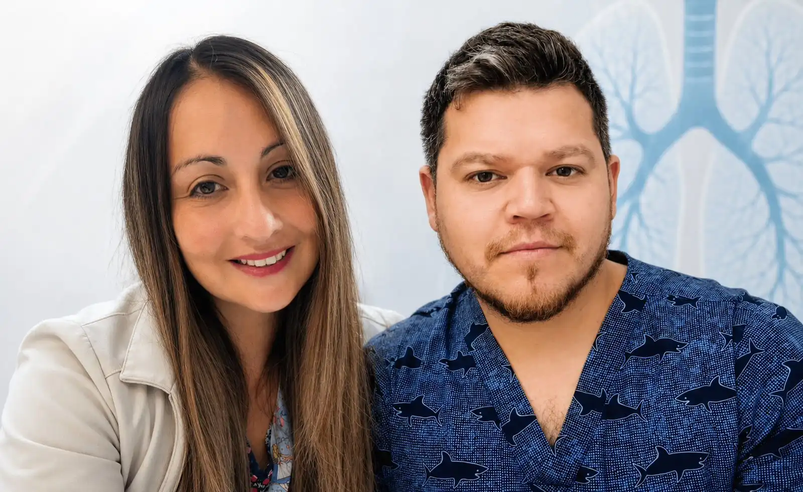Brenda y Bastián, equipo BroncoLab Antofagasta